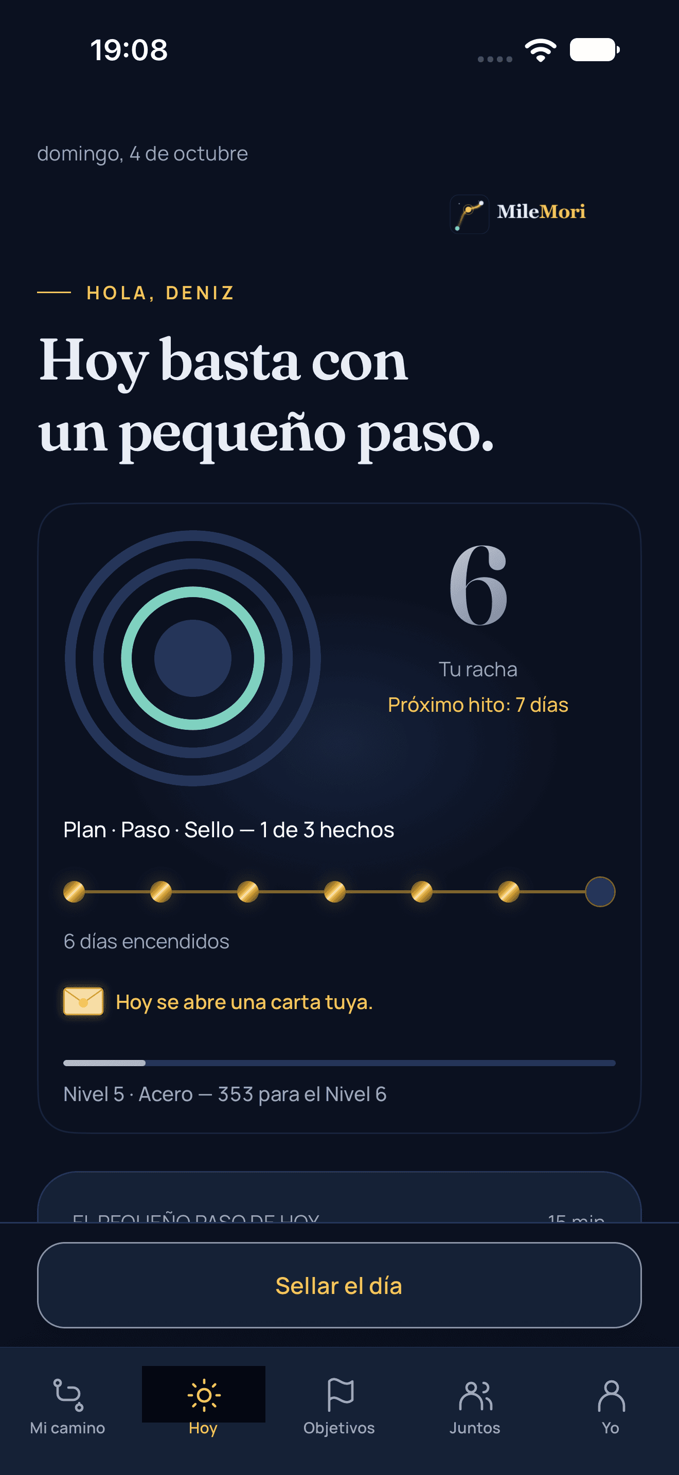 Hoy, con calma.