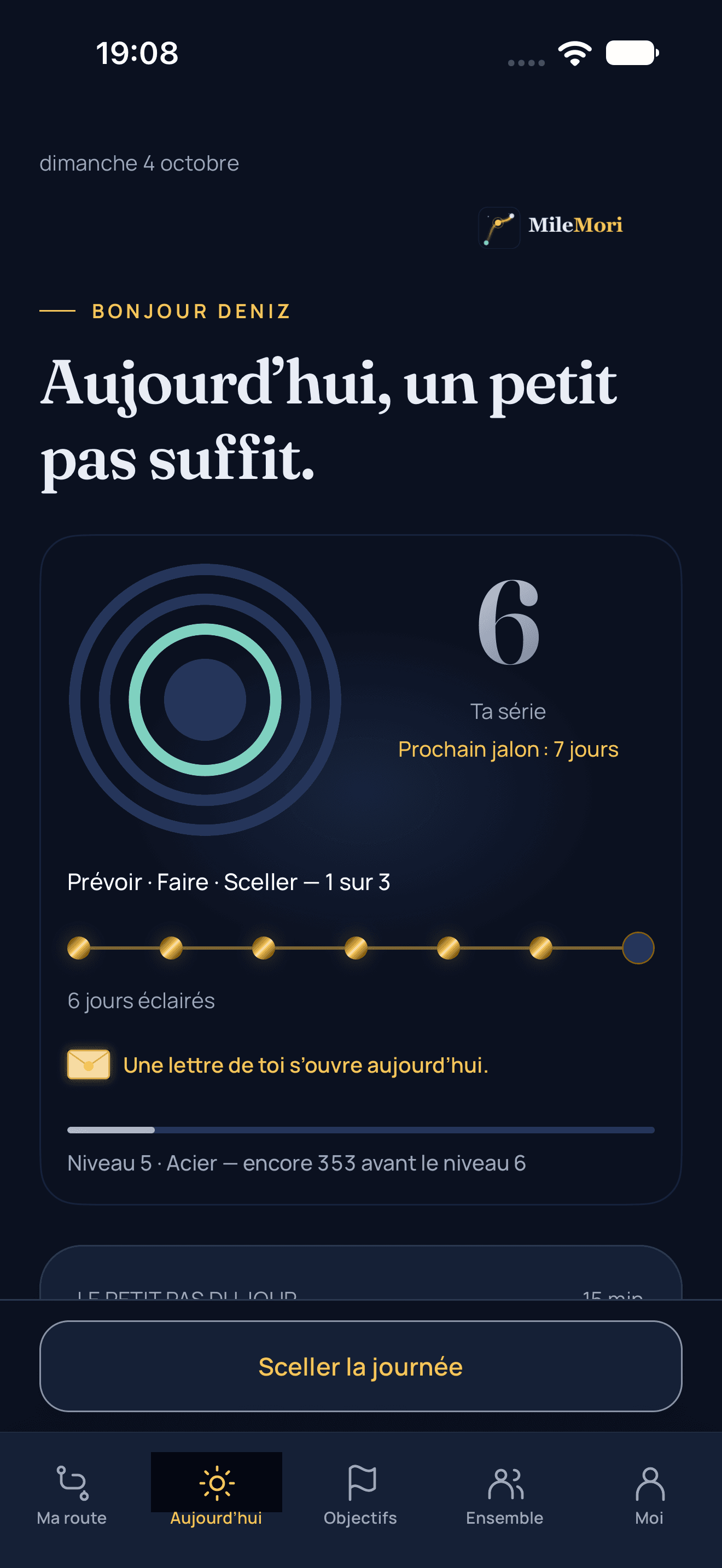 Aujourd’hui, doucement.